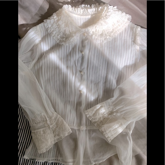 Sheer Ruffled Top - Picture 3 of 4